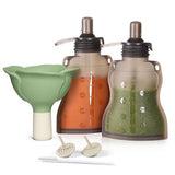 Set de Bolsas Rellenable Yumy 2pc con Embudo Floral Gris