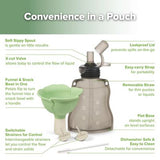 Set de Bolsas Rellenable Yumy 2pc con Embudo Floral Gris