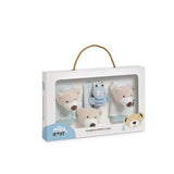 Set Sonajero P/Pies Y Muñecas Osito Azul
