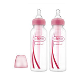 Dr Brown's - Set Biberones Cuello Estandar Rosado 8oz