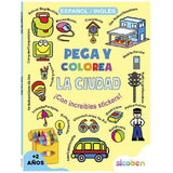 Libro de Colorear 48 páginas Pega y Colorea