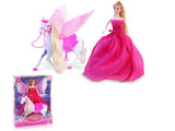 Set Muñeca tipo Barbie Rosado