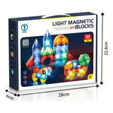 Bloques Magneticos con Luz - 34 Pcs