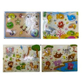 Rompecabezas de Madera con Figuras de Animales Surtido