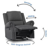 Silla Mecedora Reclinable Charcoal