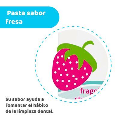 Pasta Dental sin Fluor Fresa 1-5 años