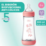 Biberón Silicona - Perfect 5 Rápido 300ml Rosa
