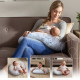 Almohada Lactar - Modelo: Hojas Gris Taupe