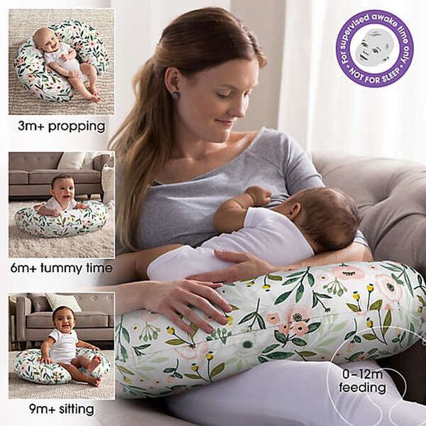 Almohada Lactar - Modelo: Jardin Flores Rosada