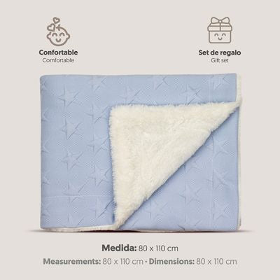 Manta Estrellas Azul