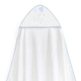 Set de Toalla con Capucha y Babero Elefante Blanco/Azul