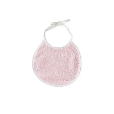 Set de Toalla con Capucha y Babero Osito Rosa/Blanco