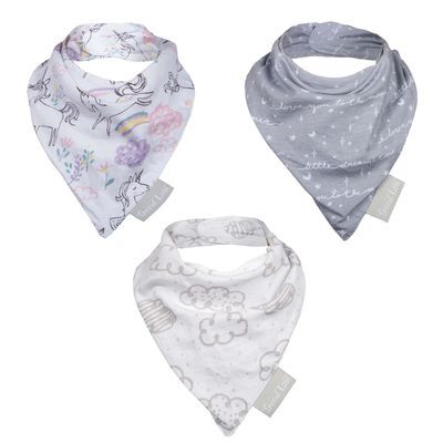 Set 3 Baberos Bandana Reversible - Unicornio
