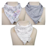 Set 3 Baberos Bandana Reversible - Unicornio