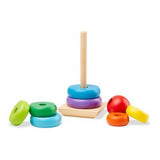 Set Madera Apilador Aros Arcoiris