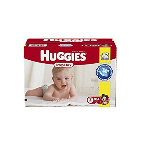 Pañales Huggies Snug & Dry tamaño 2- 104 unidades