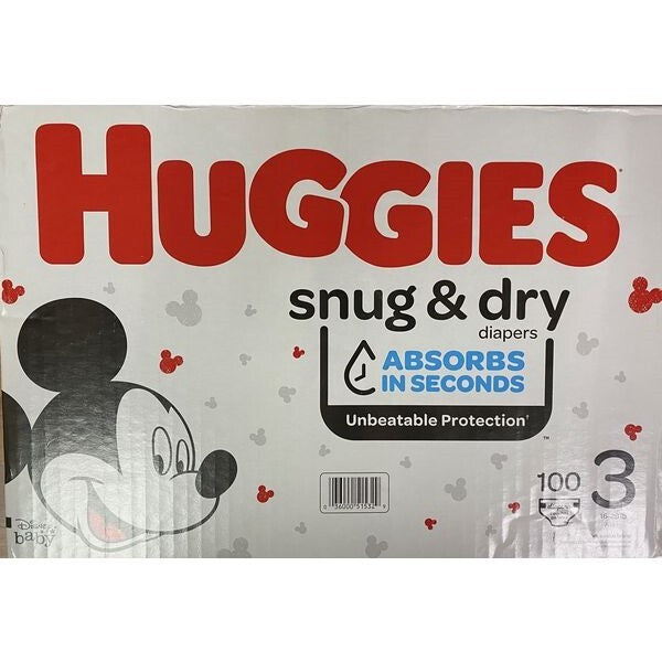 Pañales Huggies Snug & Dry tamaño 3 set 100 unidades