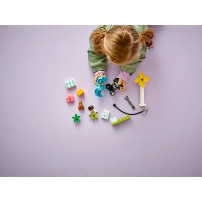 Lego Duplo Aerogenerador y Auto Electrico