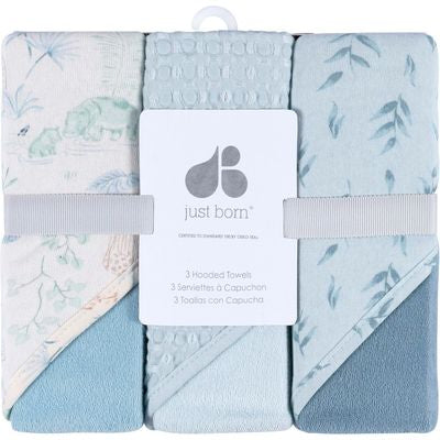 Set de Toalla con Capucha 3pc Azul
