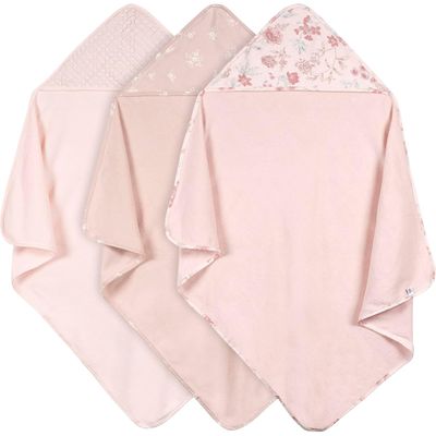 Set de Toalla con Capucha 3pc Rosa