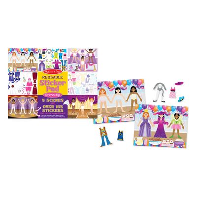Libro Stickers Reusables Dress Up