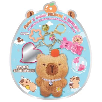 Llavero de Peluche y Bálsamo Labial Capibara