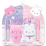 Set Twinkle Besties – Brillos Labiales con Llaveros Conejos