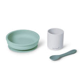 Set Alimentación Silicona 3pz Nordic Mix Menta