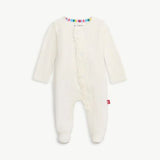 Pijama Magnetic Footie Blanca Volantes