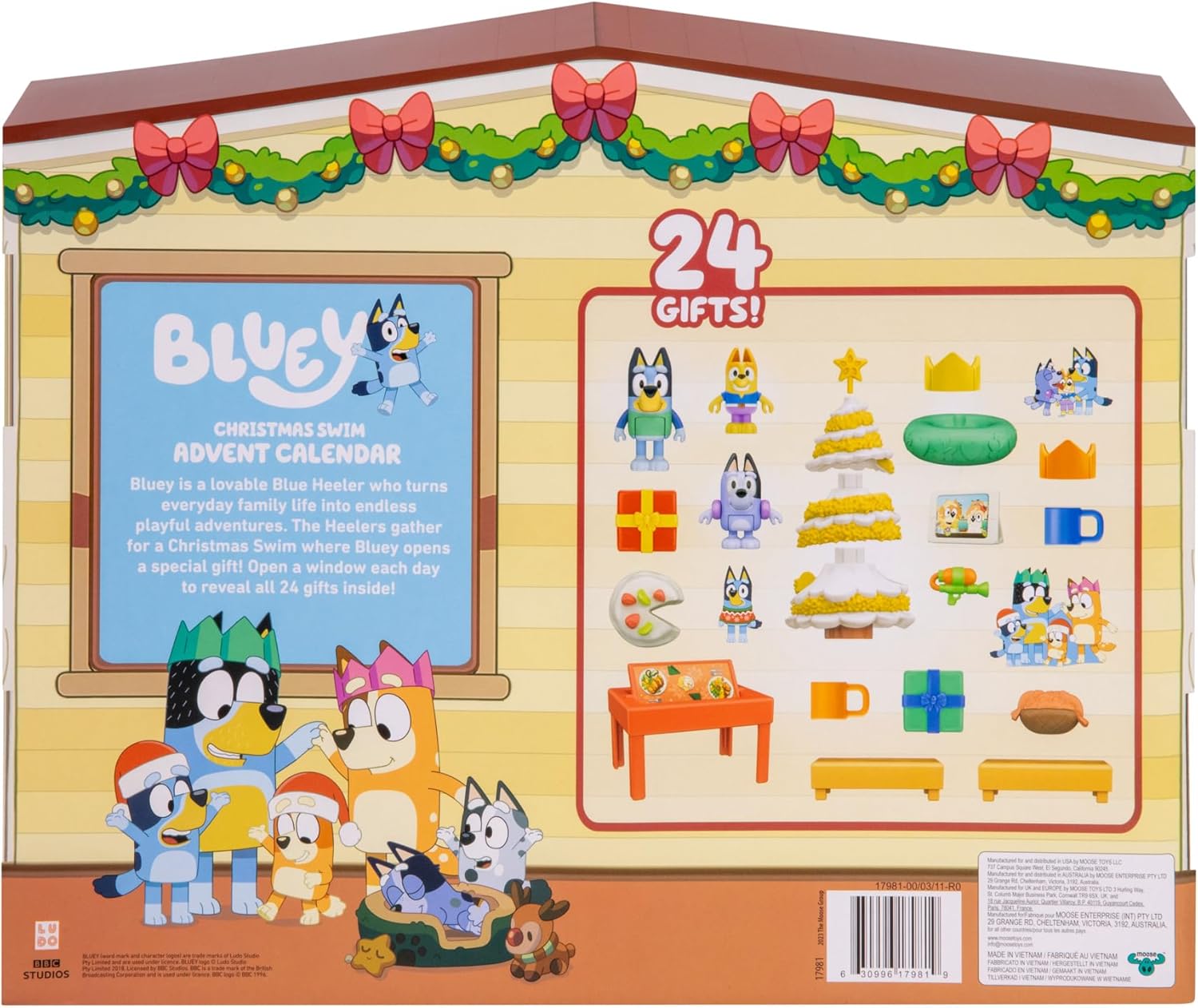 Bluey Calendario de Adviento Navideño