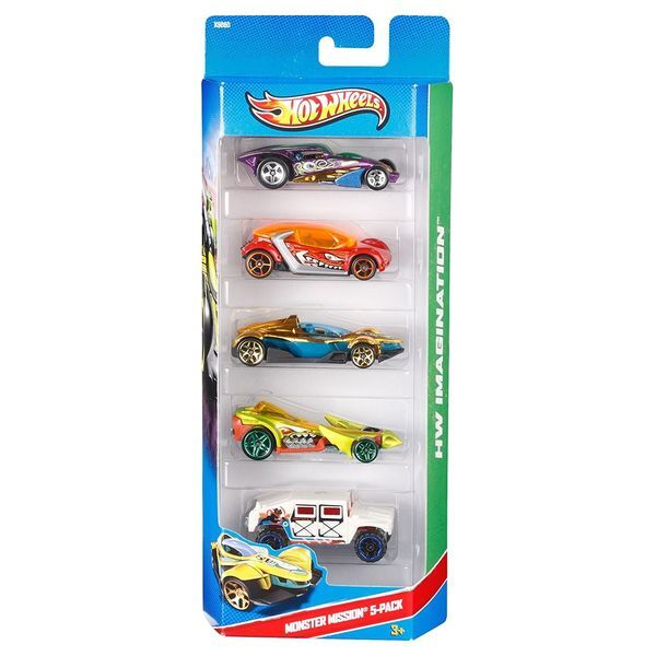 Hot Wheels - Vehículos  Paquete de 5 Autos Surtidos