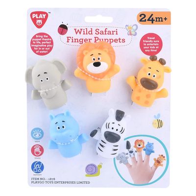 Títeres de Dedo Safari Salvaje 5pc