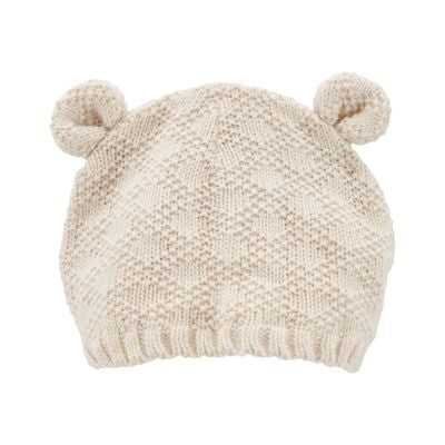 Gorro de Osito Bebé Taupe