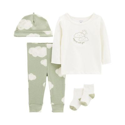 Set Pantalon 4 piezas Crema/Sage