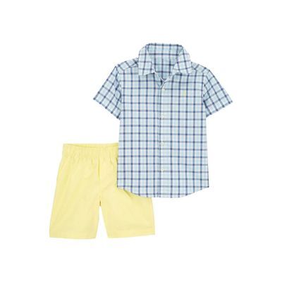 CONJUNTO CAMISA/PANTALON CUADROS AZUL NIÑOS