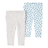 Set 2 Pc Pantalones Algodón Niña