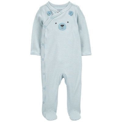 Pijama Oso Azul Snap-Up