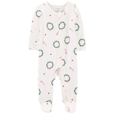 Pijama de Navidad Niño Crema