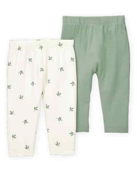 Set 2 Pantalón Hojas Verdes