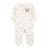 Pijama Huellas Crema