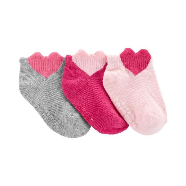 Set Medias Corazon 3pc 0-3 meses