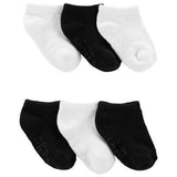 Medias Niños 6pcs Blan/Negra Tobillo 12-