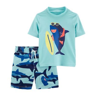 Set Ropita 2pcs Tiburon Surfea Niños 24m