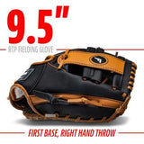 Guante Baseball 9.5pulg Bk/Tn Reg C/Pelota