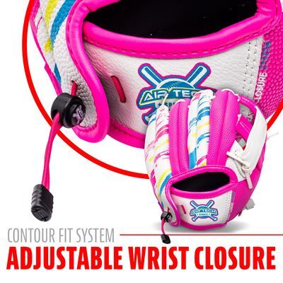 Guante Baseball 9pulg Wht/Pnk Airtech C/