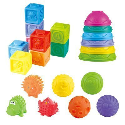 Juego Trio Apila Bloques y Aprieta 22pcs