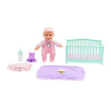 Set de Muñeca y Cuna 10 pulgadas