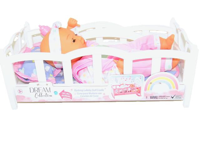 Muñeca con Cuna Mecedora 12 pulgadas