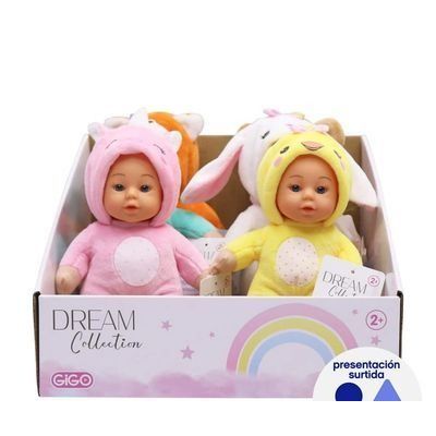 Muñeca con Ropita Animales 7 pulgadas Surtido