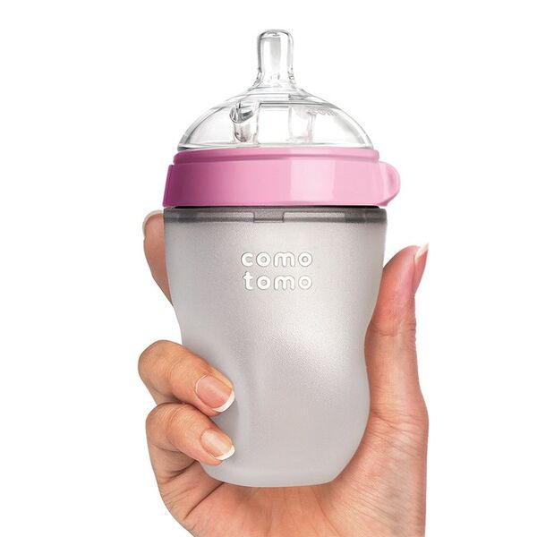 Comotomo Biberon Bebe 8oz Color Rosado